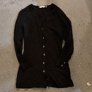 Black Button-Up mini shift dress & other stories